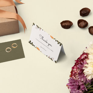 Tarjeta De Agradecimiento Tabla de bodas