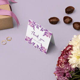 Tarjeta De Agradecimiento Tabla floral