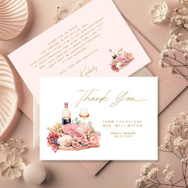 Tarjeta De Agradecimiento Tablón de Charcutería para Despedida de Soltera