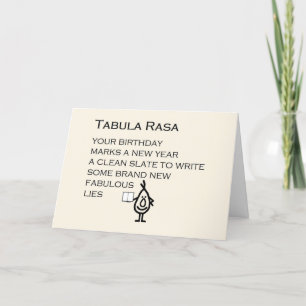 Tarjeta De Agradecimiento Tabula Rasa Un Divertido Poema De Cumpleaños Feliz