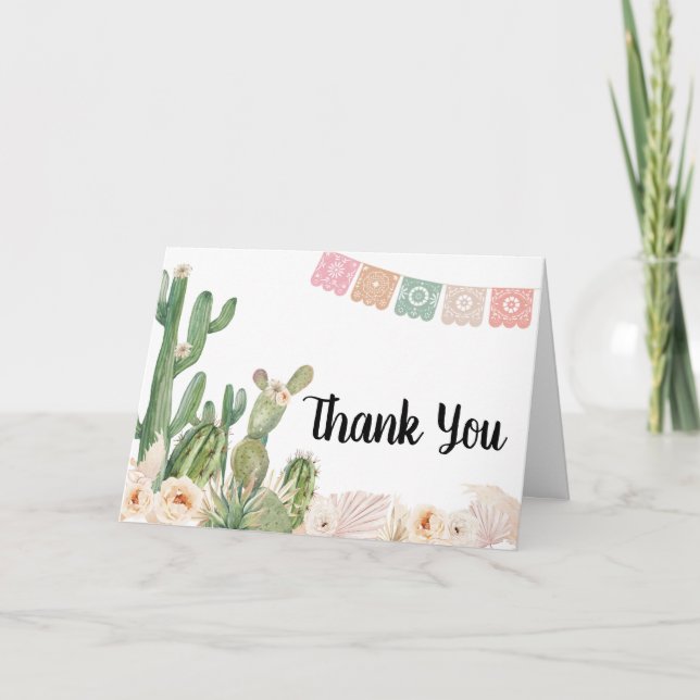 Tarjeta De Agradecimiento Taco Bout A Baby Boho Baby Shower (Anverso)