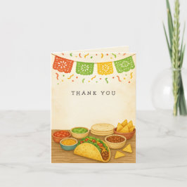 Tarjeta De Agradecimiento Taco Bout A Baby Fiesta Baby Shower Gracias Card