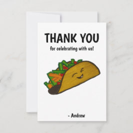 Tarjeta De Agradecimiento Taco Gracias