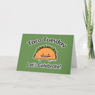 Tarjeta De Agradecimiento Taco Martes Cuchara de queso mexicano