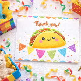 Tarjeta De Agradecimiento Taco sobre un Baby Shower