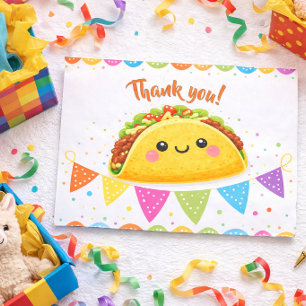 Tarjeta De Agradecimiento Taco sobre un Baby Shower