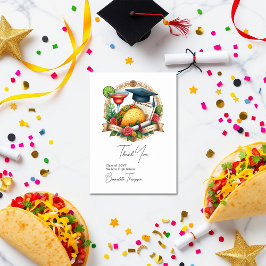 Tarjeta De Agradecimiento Taco ‘sobre una futura graduación