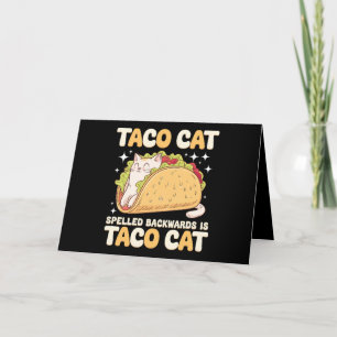 Tarjeta De Agradecimiento Tacocat deletreado al revés Taco Cat Mexicano