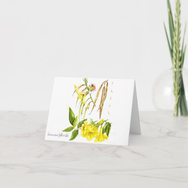 Tarjeta De Agradecimiento Tacoma es un anciano amarillo (Anverso)