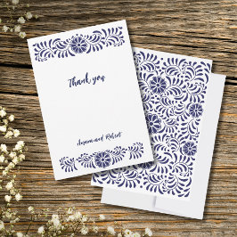 TARJETA DE AGRADECIMIENTO TALAVERA AZUL