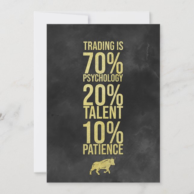 Tarjeta De Agradecimiento Talento de Pacciencia de Comercio de Inversor (Anverso)