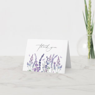 Tarjeta De Agradecimiento Taller de Flores de Campo Aquarela Bridal
