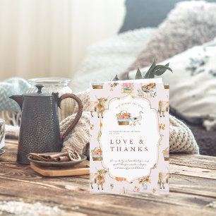 Tarjeta De Agradecimiento Tan Agradecido Contigo   Otoño Baby Shower