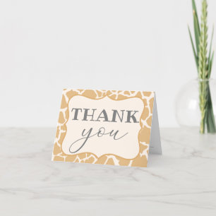 Tarjeta De Agradecimiento Tan Baby Boy Giraffe