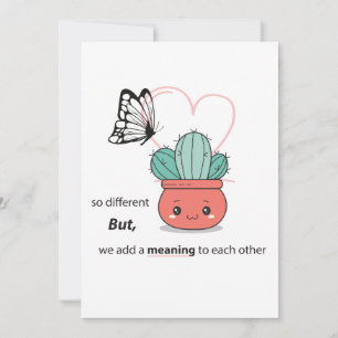 Tarjeta De Agradecimiento Tan Diferente, Perfecto Juntos - Pareja De Amor Cu