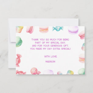 Tarjeta De Agradecimiento Tan dulce de ser... cumpleaños de niños.