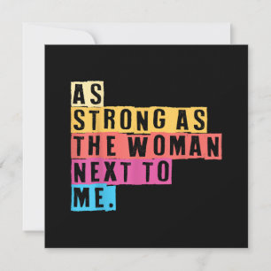 Tarjeta De Agradecimiento Tan Fuerte Como Las Mujeres Junto a Mí Empoderamie