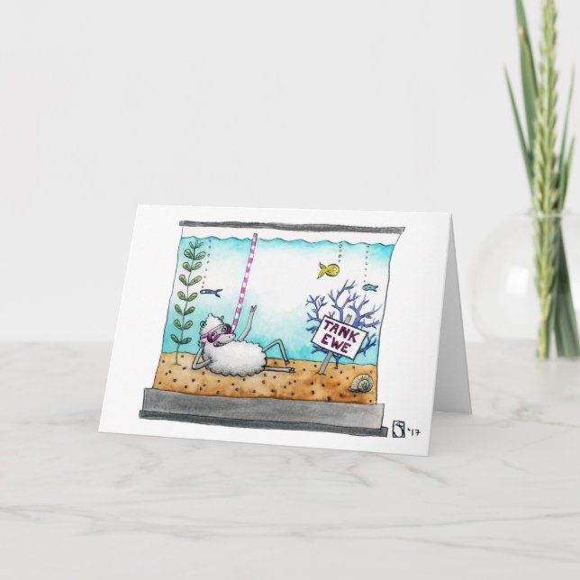 Tarjeta de agradecimiento "Tank Ewe" (Anverso)