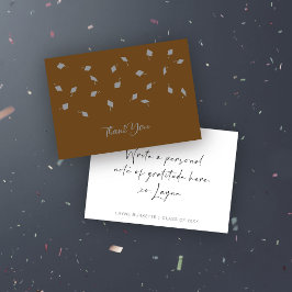 Tarjeta De Agradecimiento Tapa marrón y gris de lanzamiento