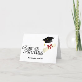 Tarjeta De Agradecimiento Tapón de graduación simple