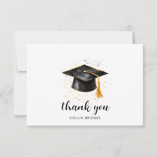 Tarjeta De Agradecimiento Tapón De Graduación Y Tassel