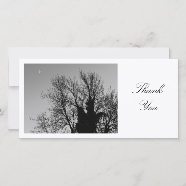 Tarjeta De Agradecimiento Tarde Medieval De Invierno - Gracias (Anverso)