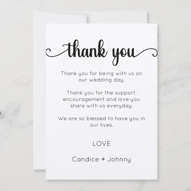 Tarjeta de agradecimiento, Tarjeta de agradecimien (Anverso)