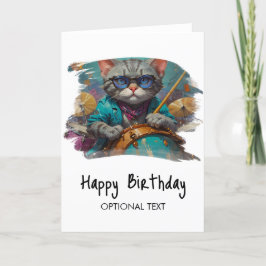 Tarjeta De Agradecimiento *~*Tarjeta de cumpleaños de cadera para gatos de G