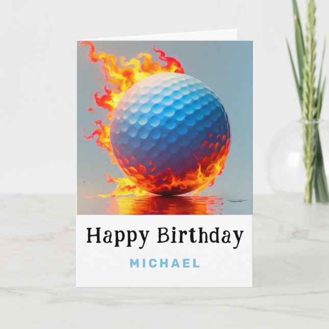 Tarjeta De Agradecimiento *~*Tarjeta de cumpleaños de la bola de golf AP94 c (Anverso)