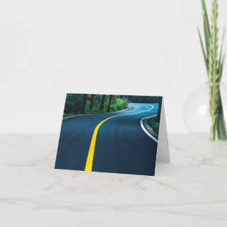Tarjeta De Agradecimiento "Tarjeta de felicitación de la serena carretera si