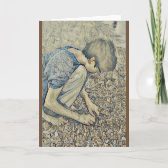 Tarjeta De Agradecimiento "Tarjeta de la caza de la piedra de Petoskey" (Anverso)