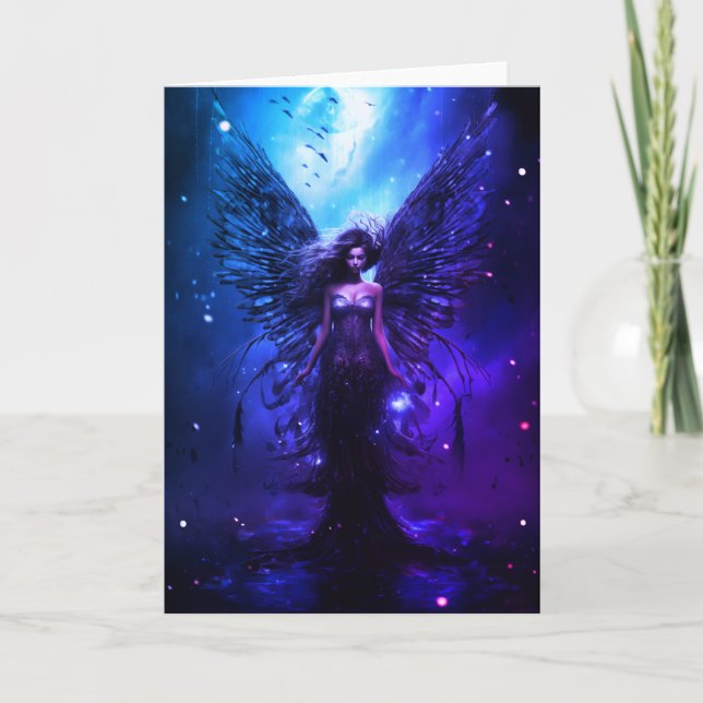Tarjeta De Agradecimiento ¡Tarjeta de saludo de la diosa alada mística! (Anverso)