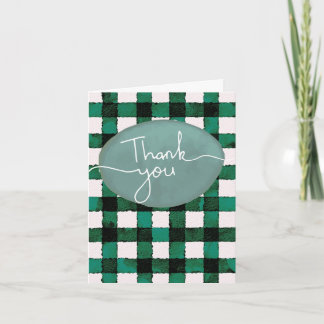 Tarjeta de agradecimiento - Tarjeta verde y blanca