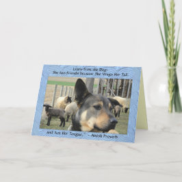Tarjeta De Agradecimiento ¡Tarjetas en blanco! Proverbio del perro