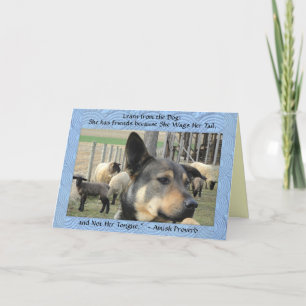 Tarjeta De Agradecimiento ¡Tarjetas en blanco! Proverbio del perro