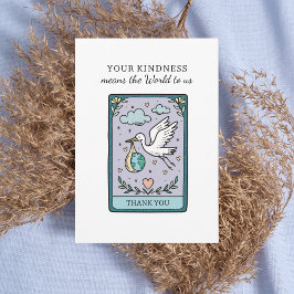 Tarjeta De Agradecimiento Tarot The World Baby Shower