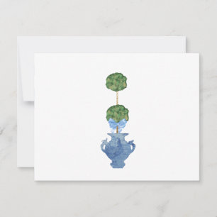 Tarjeta De Agradecimiento Tarros de jengibre Blue Willow Chinoiserie