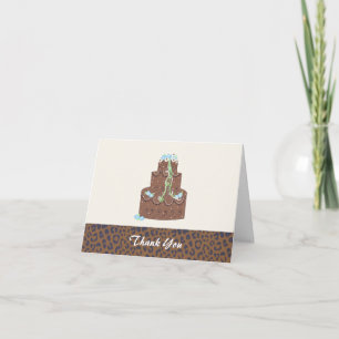 Tarjeta De Agradecimiento Tarta De Boda De Chocolate Gracias