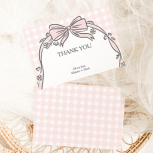 Tarjeta De Agradecimiento Tarta de helado rosa Here's the Scoop Baby Shower