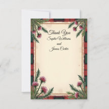 Tartan de Cardo Escocés Rojo Bodas Personalizadas