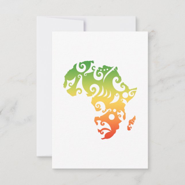 Tarjeta De Agradecimiento Tatuaje tribal del mapa maorí de África - idea del (Anverso)