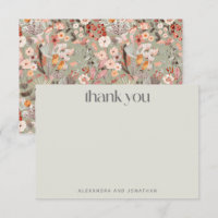 Taupe Floral Boho Casera Personalizada Boda Rustic