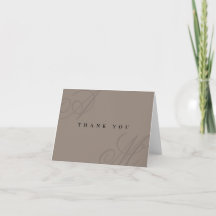 Taupe Neutral Boda Mínimo Simple Gracias