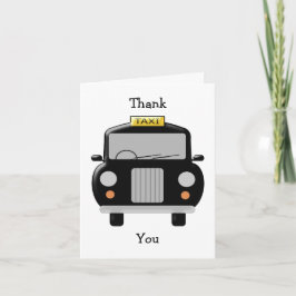 Tarjeta De Agradecimiento Taxi Negro Gracias