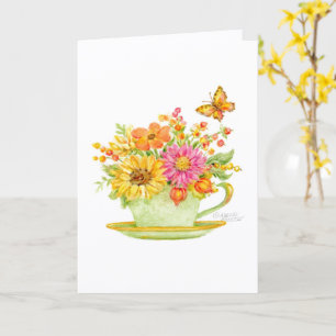 Tarjeta de agradecimiento Taza de té Día Hermoso B