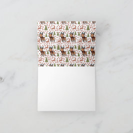 Tarjeta De Agradecimiento Taza floral linda de reno