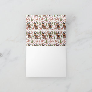 Tarjeta De Agradecimiento Taza floral linda de reno