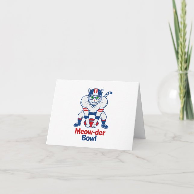 Tarjeta De Agradecimiento Tazón Meow-der  (Anverso)