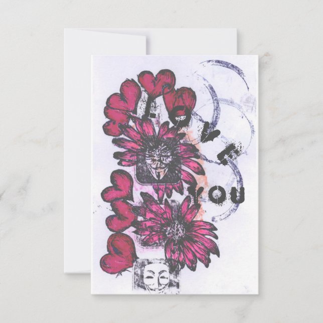 Tarjeta De Agradecimiento Te amo (Anverso)