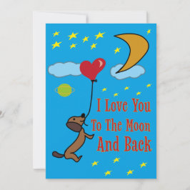 Tarjeta De Agradecimiento Te amo a la luna y atrás